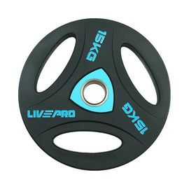 LIVEPRO TRAINING OLYMPIC URETHANE TRIP GRIP PLATE PAIR LP8020 - 0