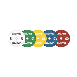 LIVEPRO ELITE COLORED RUBBER BUMPER PLATE PAIR LP8332