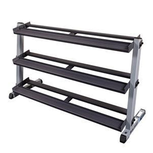 Commercial Dumbbell Rack. Holds upto 120kgs. Assembled size: 145×54.5×78.5cm.