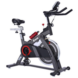 Spin Bike With 18kg Fly Wheel, Belt Power With Monitor And Pulse, Red/Black