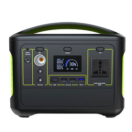 Portable Power Station 600W 153,600mAh Lithium Battery | Solar Input | AC, DC & USB Output | Digital Display | Green