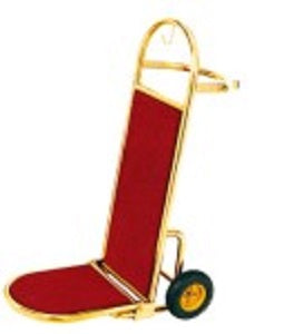 Hand Trolley Stainless Steel Gold Color With Red Carpet