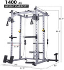 Multi - Function Power Cage Super Rack with Cable Cross - Sallys Home