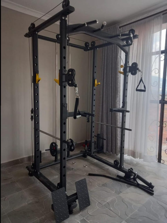 Multi - Function Power Cage Super Rack with Cable Cross - Sallys Home