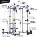 Multi - Function Power Cage Super Rack with Cable Cross - Sallys Home