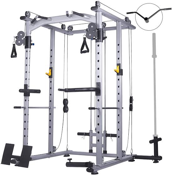 Multi - Function Power Cage Super Rack with Cable Cross - Sallys Home