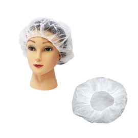 Non Woven White 18 Inch, 9Gsm Bouffant Cap, Pack Of 100 white - Sallys Home