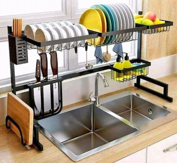 Over The Sink Dish Drainer Drier Organizer Storage - Sallys Home