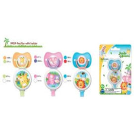 Pacifier With Silicone Baglet & Pacifier Holder Jungle Buddies Pp, Silicone - Sallys Home