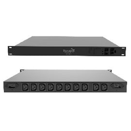 PDU Single Phase 2 - 2.4kW ATS, 2*C14, 10*C13 SNMP 1U Horizontal With LED Display - Sallys Home