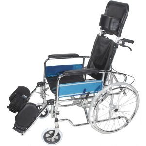 Reclining Chrome Wheelchair, High Back, Detachable Arm Rest Max Load 100Kg – DY1903GC - 46 - Sallys Home