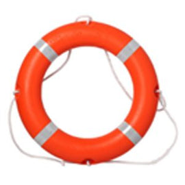 Rescue Ring Life 2.5Kgs Orange With Reflective Grey Strips And White Rope Grey White - Sallys Home