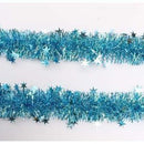 11Cm+9Cm*2M*6Ply Shiny Christmas Pet Tinsel With Stars Ornaments, Blue, Silver, Gold, Purple, Red, Light Blue-1