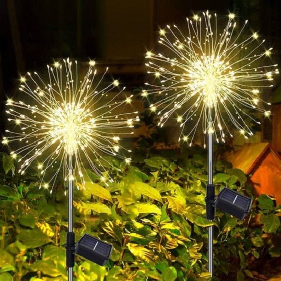 Solar LED Firework Garden Lamp 90cm Waterproof