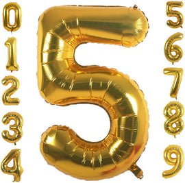 30 Inch Foil Balloon Number 0-9 Gold