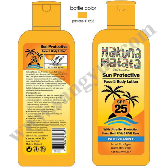 Sun Protective Face & Body Cream, Spf25 With Vit. E 200Ml Hakuna Matata