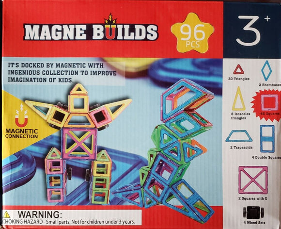 96 Pcs Magnetic Blocks Magne Builds, In Printed Gift Box