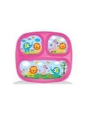 Kids Baby Feeding Divided Plate W/Swoopy Fork & Spoon Jungle Buddies-2