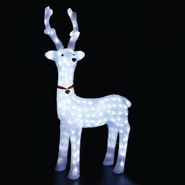 Lighted Christmas Reindeer Decoration 1M LED Acrylic Deer, 144L