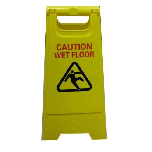Yellow A Sign, inchWet Floor/Cleaning In Progressinch
