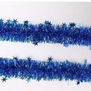 11Cm+9Cm*2M*6Ply Shiny Christmas Pet Tinsel With Stars Ornaments, Blue, Silver, Gold, Purple, Red, Light Blue-6
