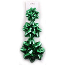7.5cm Shiny Red, Gold, Green ,Silver Star Flower Bow 6pcs/Pkt-4