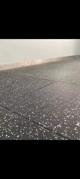 HIGH DENSITY GYM RUBBER FLOOR EXERCISE MATS 20MM INTERLOCKING 1PC 1SQM - 0