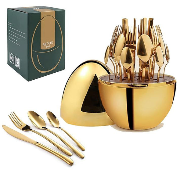 Mood Egg 36 piece Egg-Shaped Cutlery Se