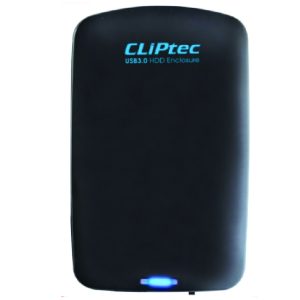 2.5-inch USB 3.0 SATA HDD Enclosure Cliptec Black