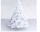 7Ft(210Cm) White Pvc Christmas Tree 950 Tips Metal Feet