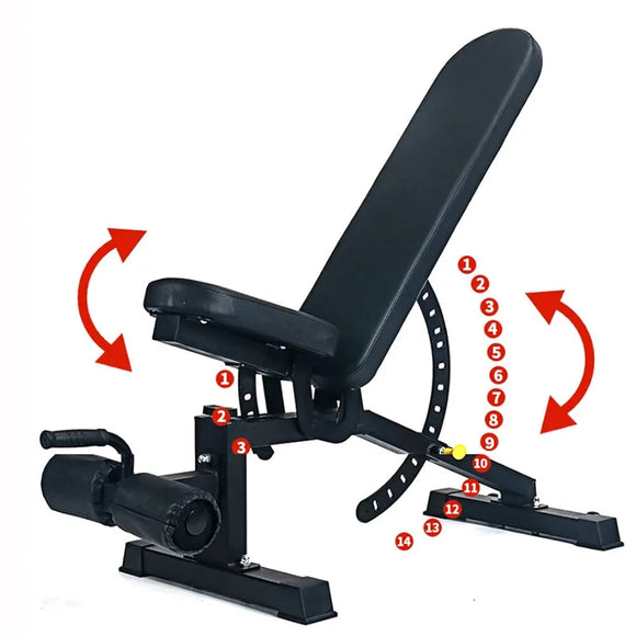 DV DECLINE TO INCLINE PIN ADJUSTABLE DUMBBELL WEIGHT BENCH