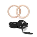RS SPORT WOODEN GYMNASTIC CALISTHENICS RINGS KFit-1
