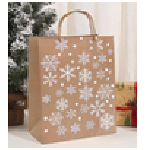 Wine Bag 12*35*9cm Glitter 4 Designs Brown X-Mas Design