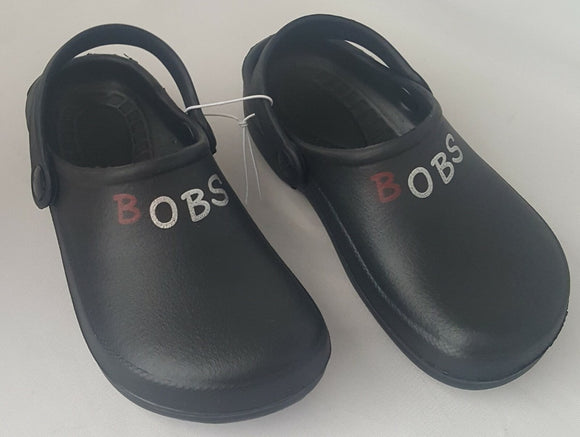 Bobs Durable Unisex Crocs – Skecher Style, Black - Choose Size