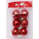 8Cm Shiny Plastic Ball 6Pcs/Pkt Blue, Red , Gold-3