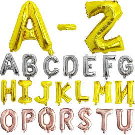 16 Inch Foil Balloon Number A-Z Gold
