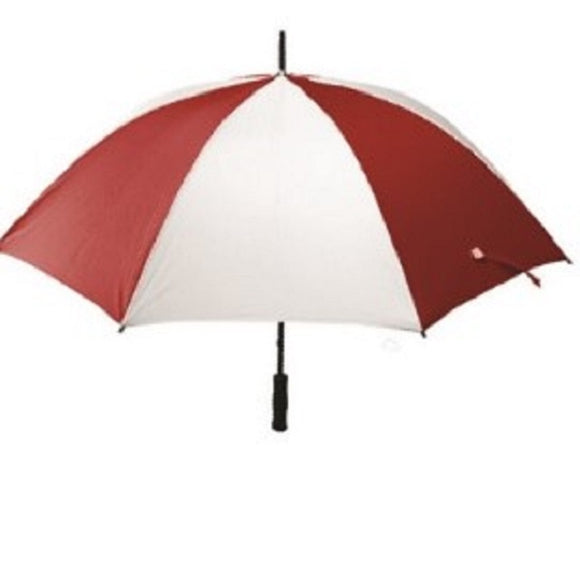 Umbrella 120cm Straight Silver Handle, 8 Panel, Red/White, Green/White, Blue/White, Maroon/White, Orange/White