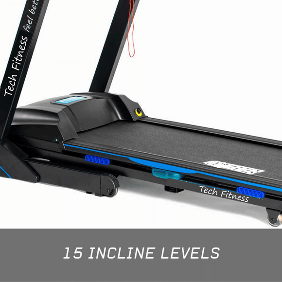 Tech Fitness T Series with Shock Mitigation 3.5HP Treadmill 16km/h with 15 Levels Incline KFx