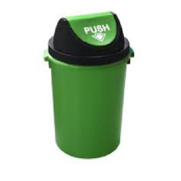 30L Colorful Swing Cover Dustbin, 36*27.5*49cm, Green
