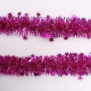 11Cm+9Cm*2M*6Ply Shiny Christmas Pet Tinsel With Stars Ornaments, Blue, Silver, Gold, Purple, Red, Light Blue-3