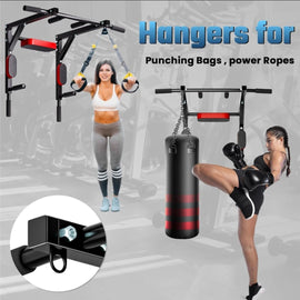 MULTIFUNCTIONAL WALL MOUNT PULL UP BAR WITH DIP STATION KFit - 0