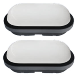 LED Oval Bulkhead Wall Light 24W Daylight BK/WH