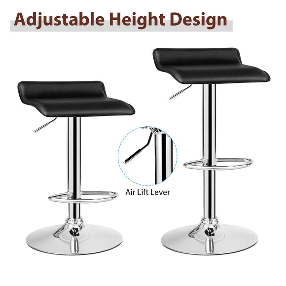 Height Adjustable Barstool Black Square – 40 x 45 x 61-81 cm