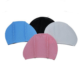 Swim Cap Dotted, Silicon White, Black, Pink, Sky Blue