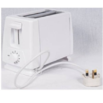 2 Slice Electric Toaster 750W, White