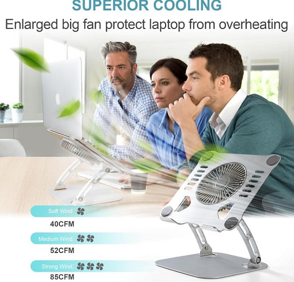 Laptop Cooling Pad
Laptop Cooling Stand With 3 Speed Fan, Adjustable Height Terabit