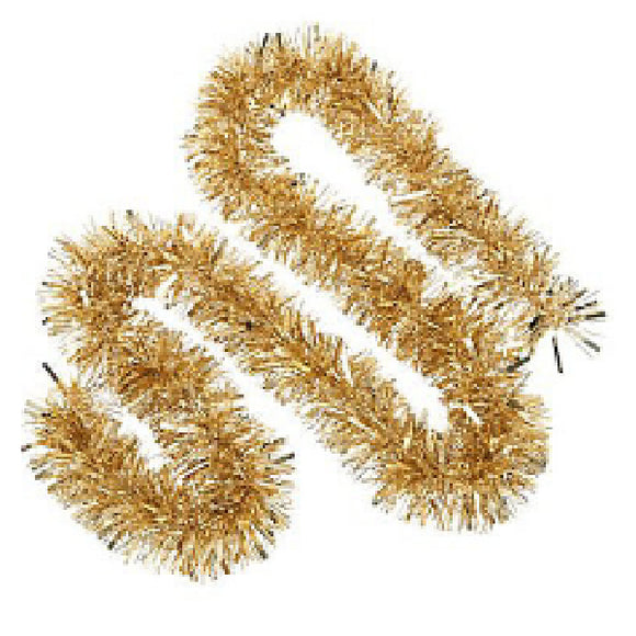 Tinsel 5cm*2m*5ply, Red, Gold
