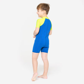 Swim Costume Junior Style Spendex, Blue+Yellow, Size XS