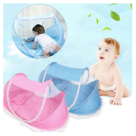 Portable Folding Baby Mosquito Net, 36X19X21.5 Inch, Pink/Blue