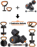 Adjustable Dumbbell Kettlebell Barbell Set 30KG, 6 in 1 Set-4